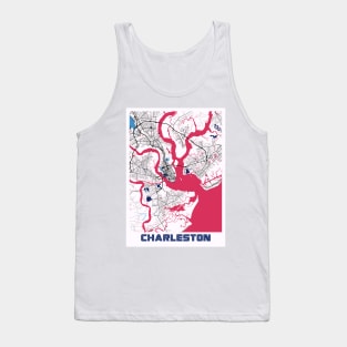 Charleston - United States MilkTea City Map Tank Top